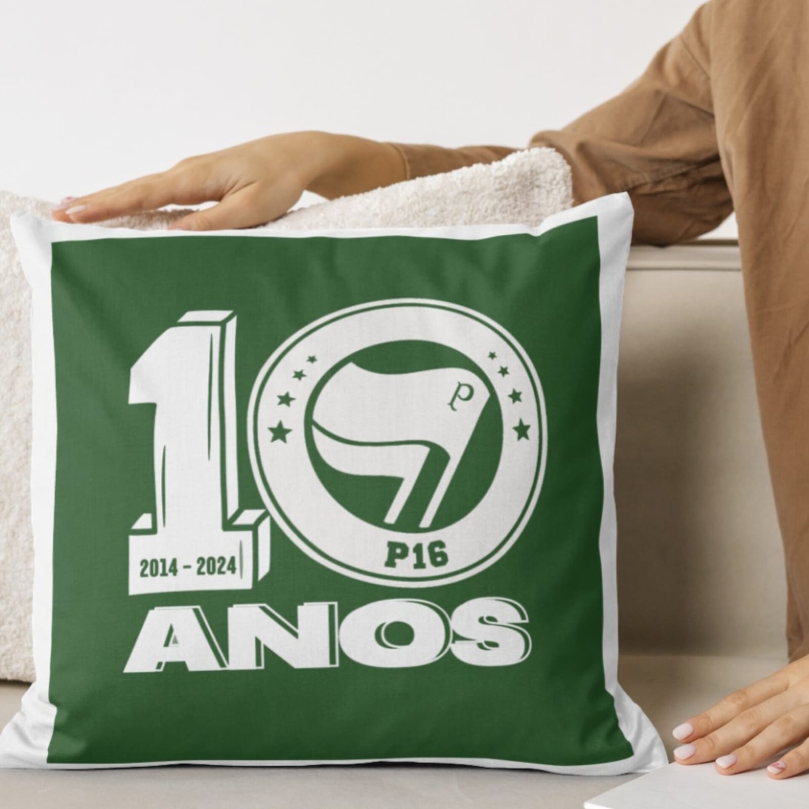 Almofada Palmeiras Antifascista