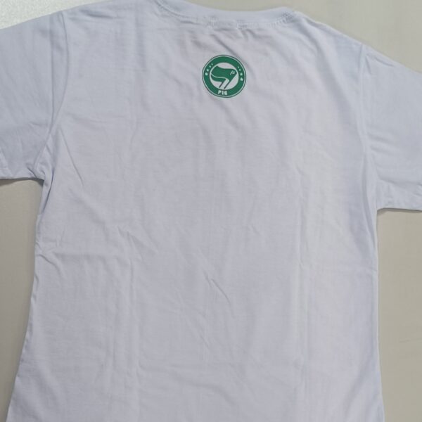 Camiseta Antifascista Sempre (Branca-M) Baby Look - Imagem 3