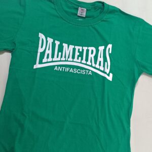 Camiseta Palmeiras Antifascista (Branca e Verde)
